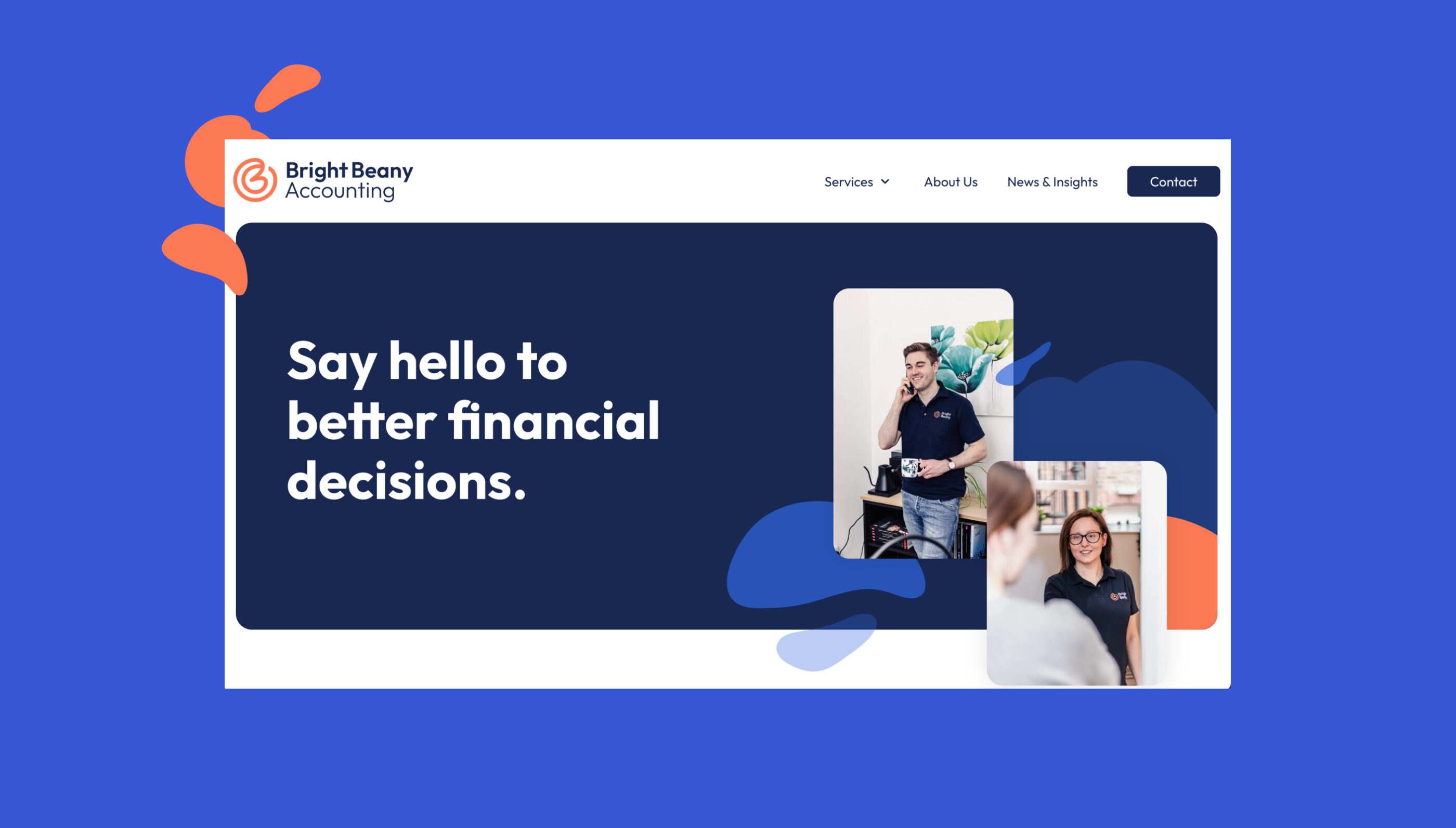 08 Bright Beany homepage hero design